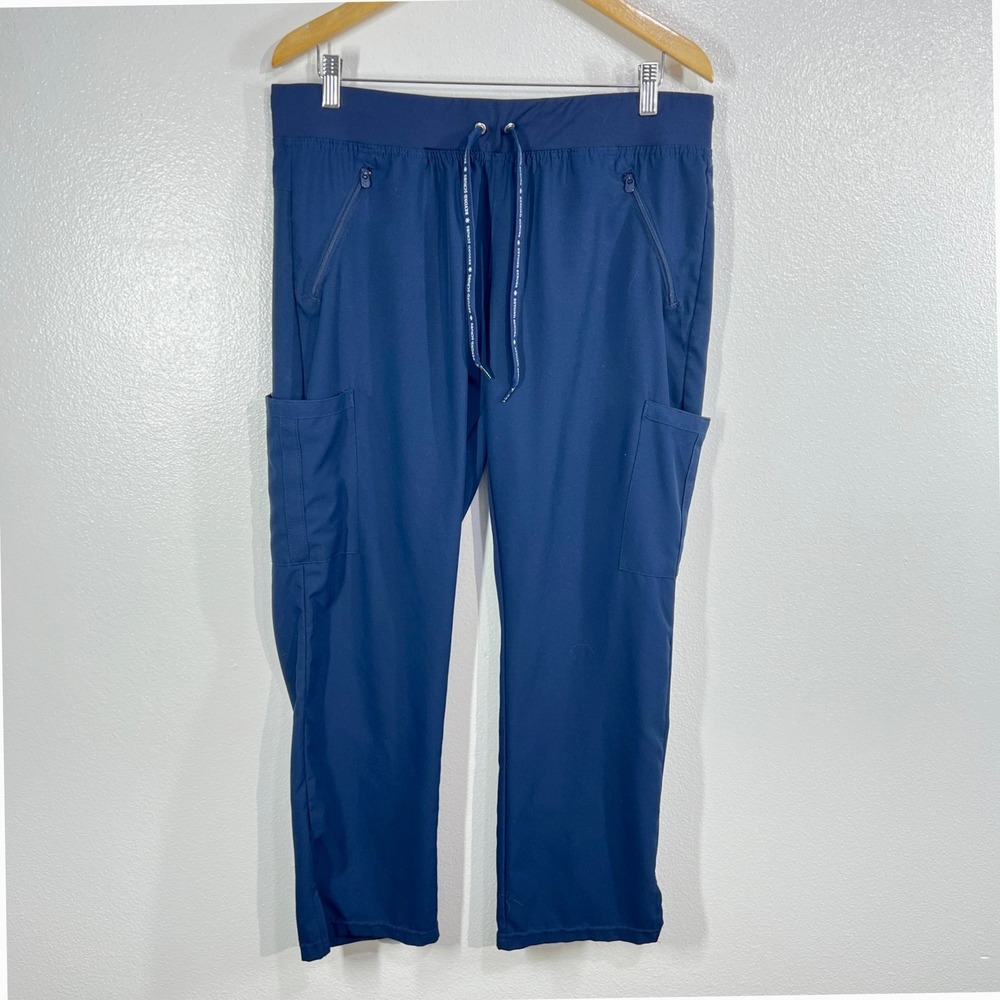 Beyond Scrubs Cargo Jogger Pants‎ PL Unisex Navy Blue Drawstring Medical